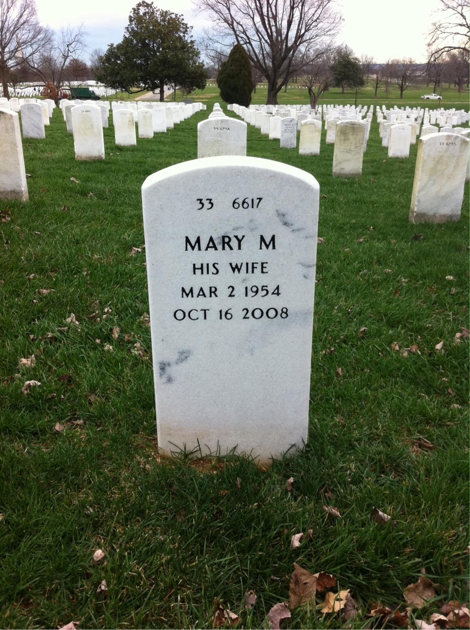 Back of headstone — Tommy Morris
