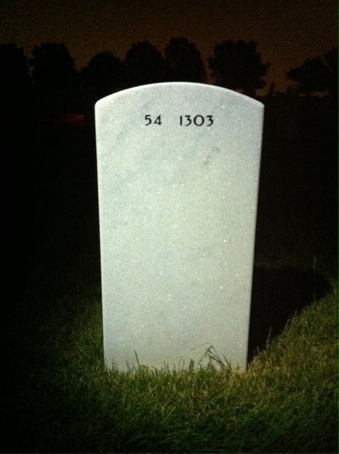 Back of headstone — Herman Parrish