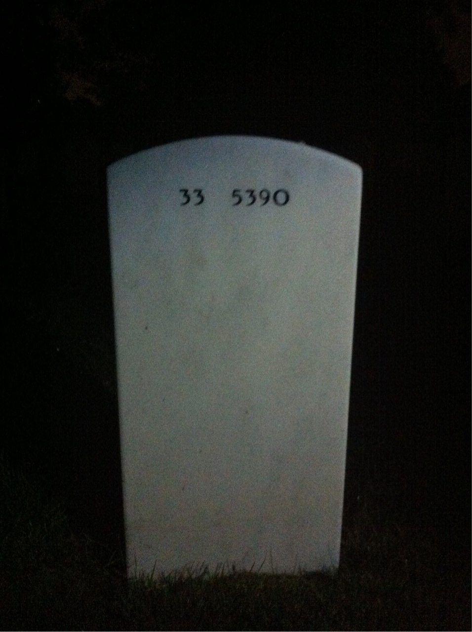 Back of headstone — Larry Bolen