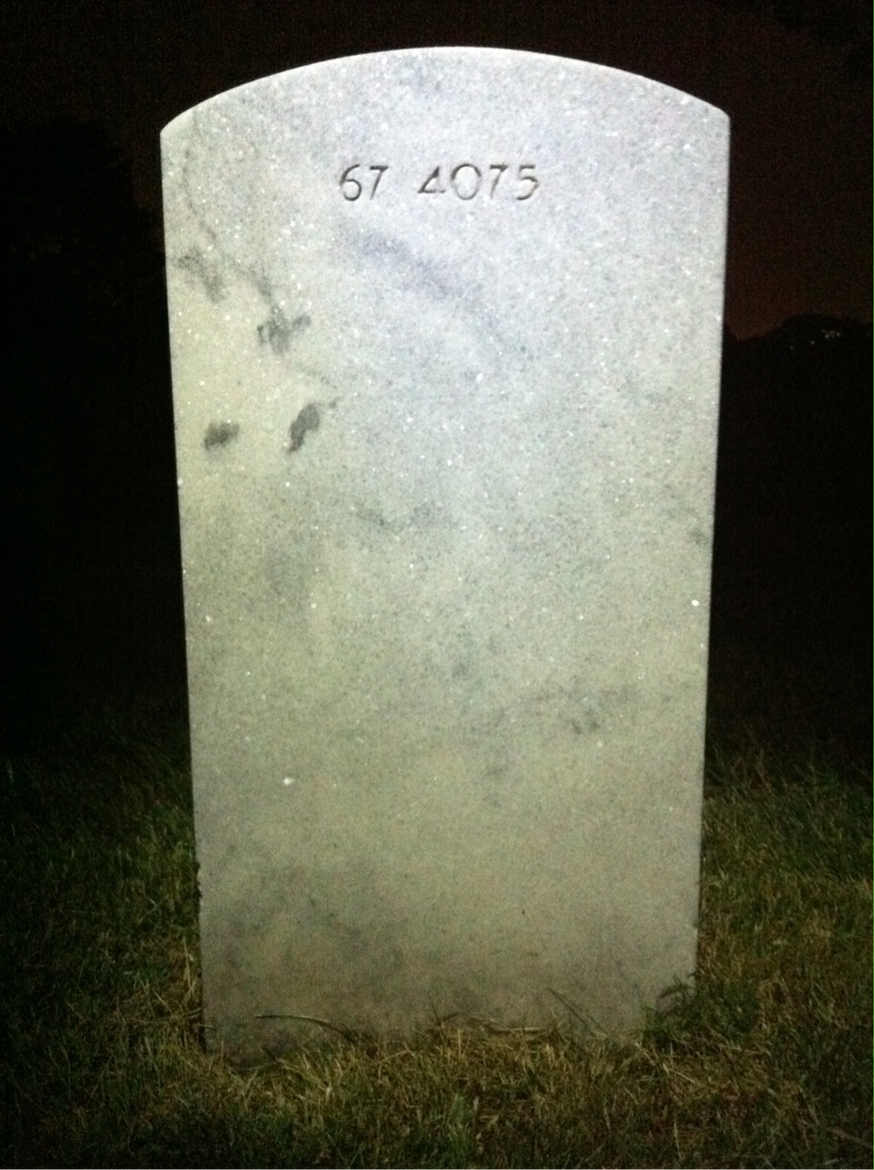 Back of headstone — Theodore August Fontana
