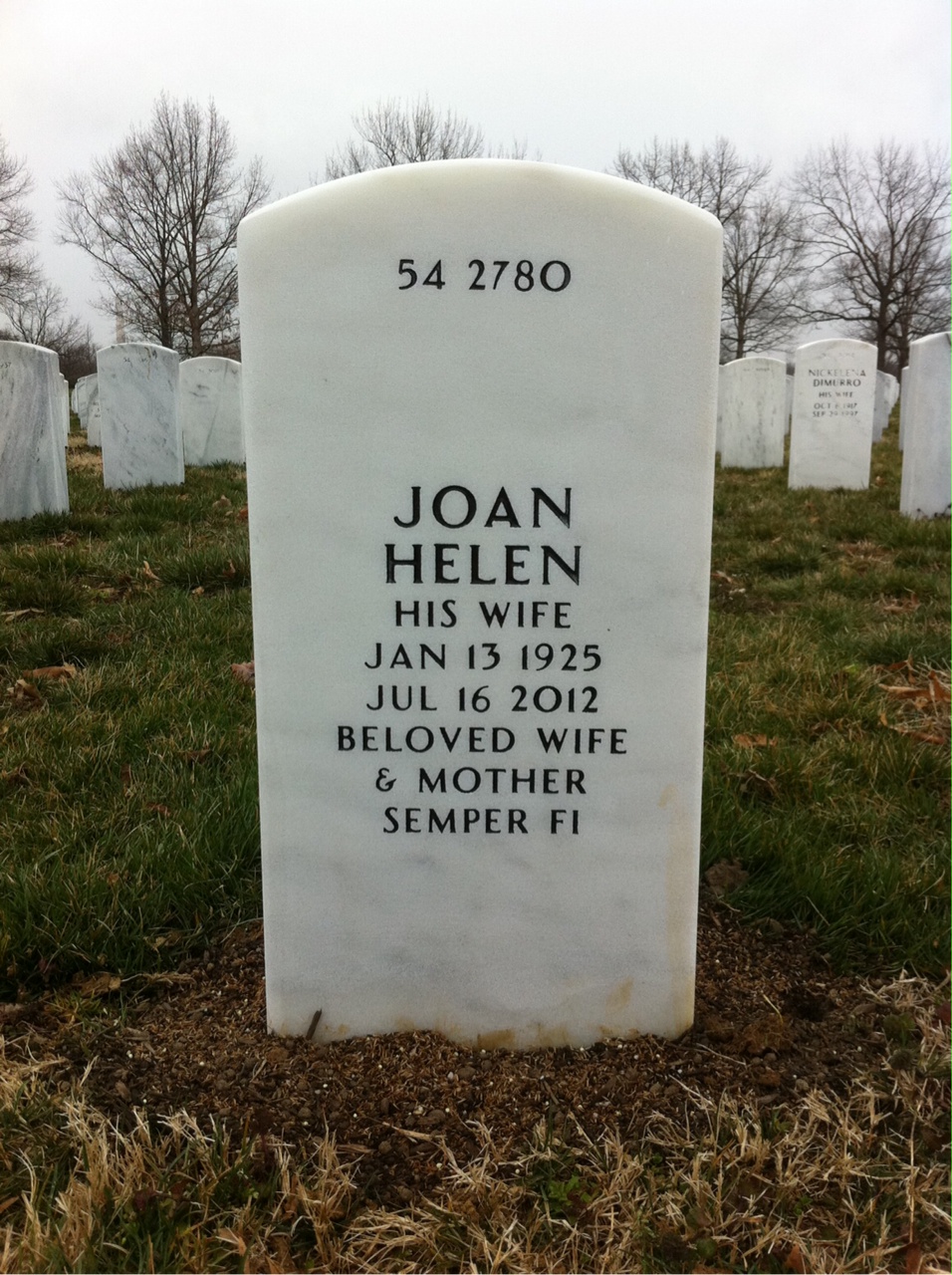 Back of headstone — Frederick Biederman