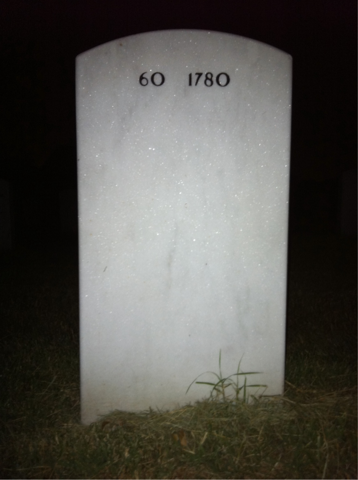 Back of headstone — William Seeley