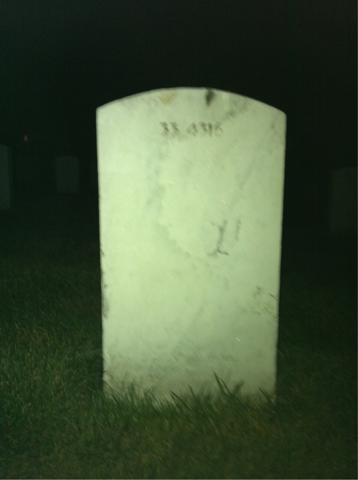 Back of headstone — Herbert Morrow