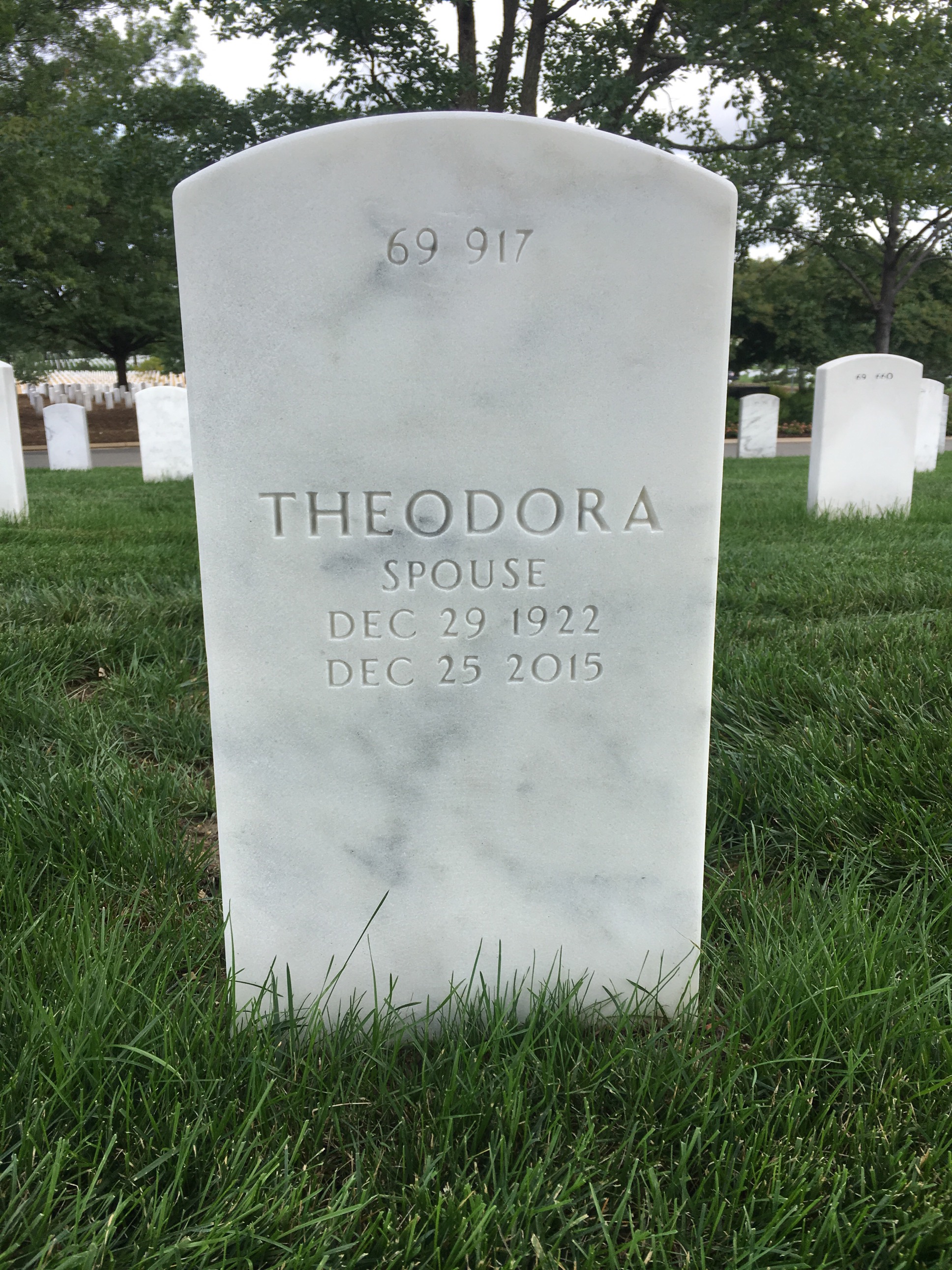 Back of headstone — Jack Van Hagen
