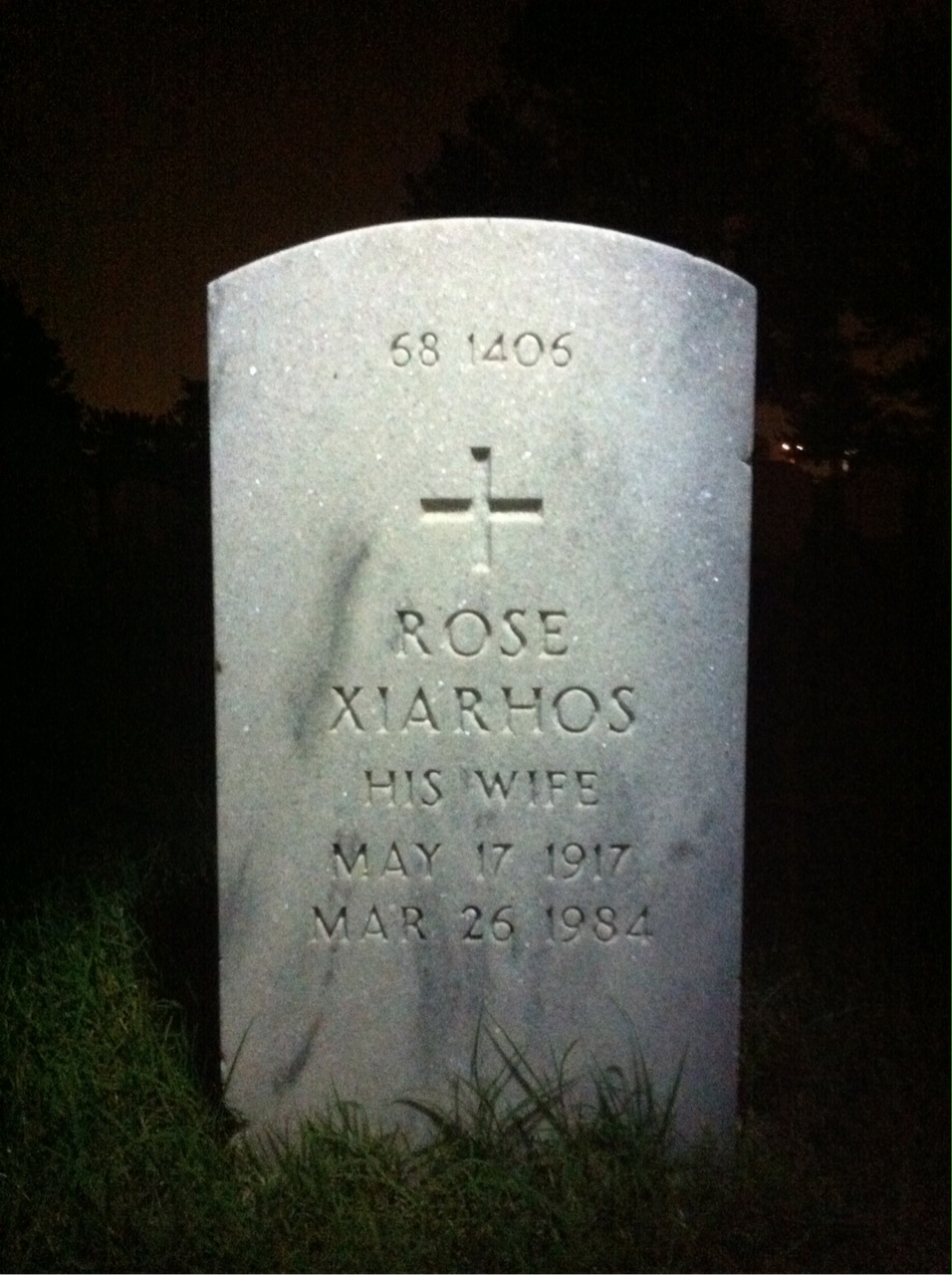 Back of headstone — Howard Breithaupt