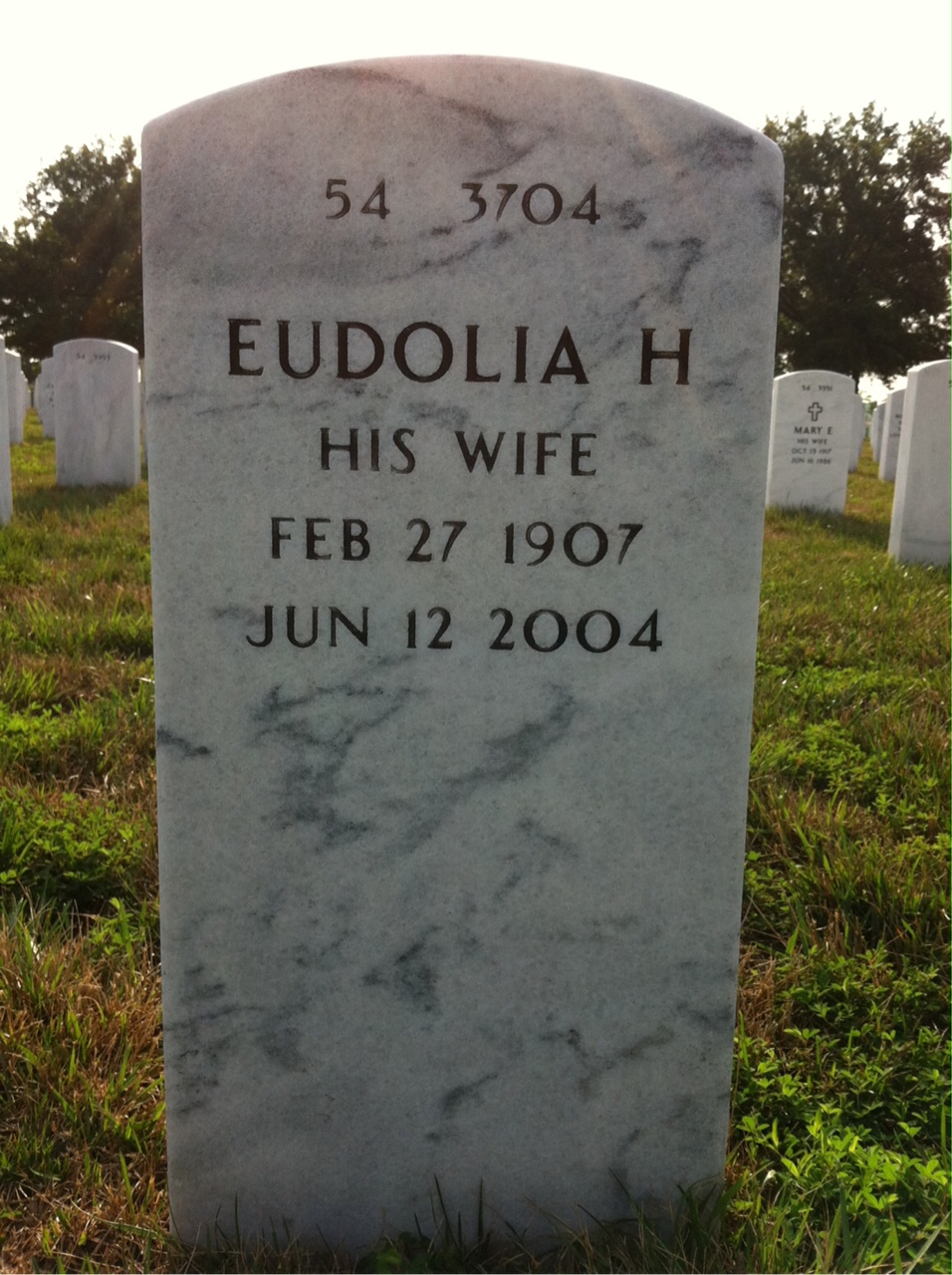 Back of headstone — Clifford Smith