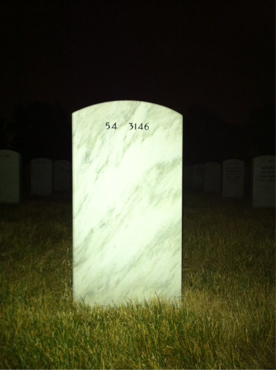 Back of headstone — Cleo Faulkner
