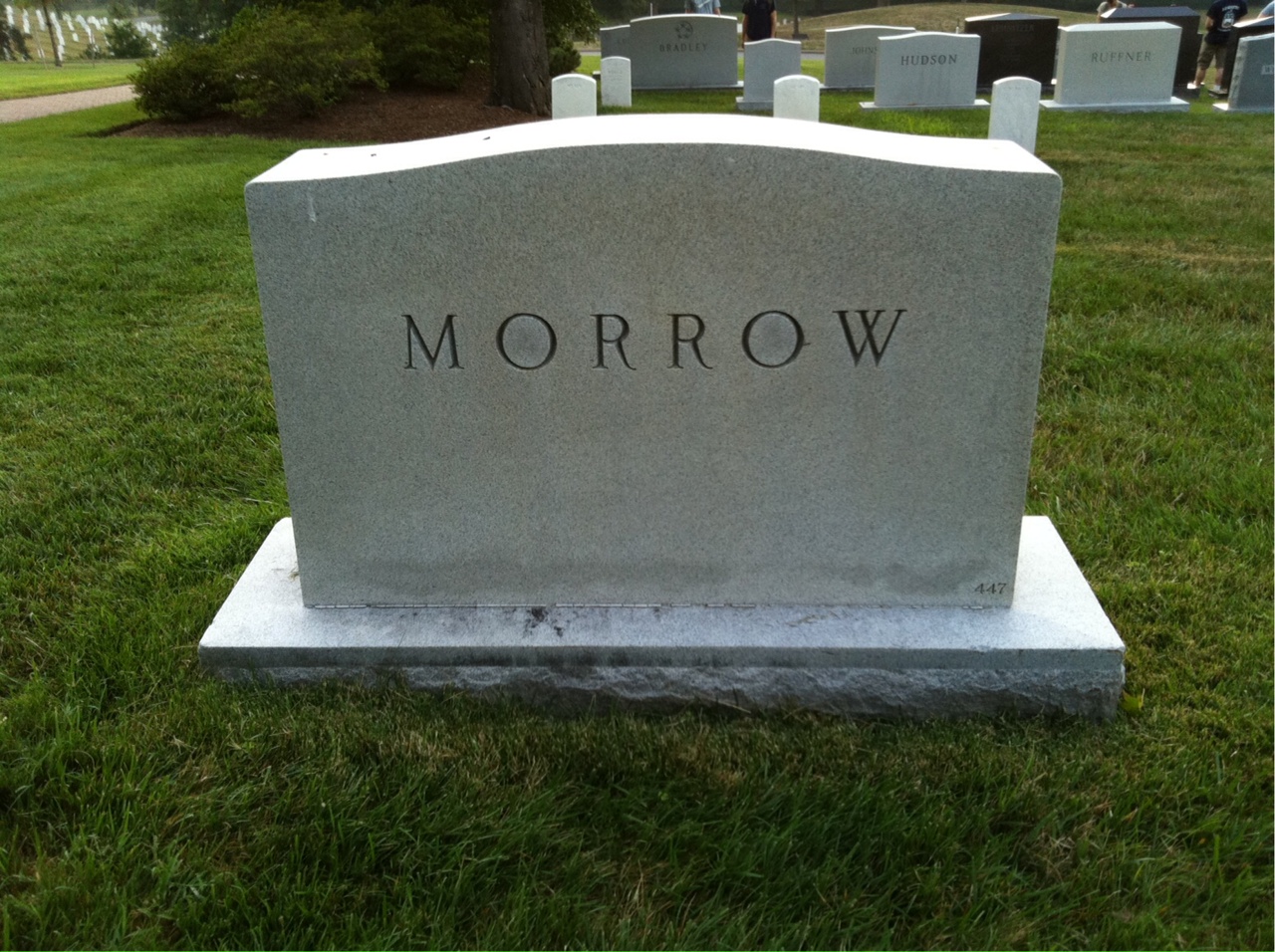 Back of headstone — Kathryn Morrow