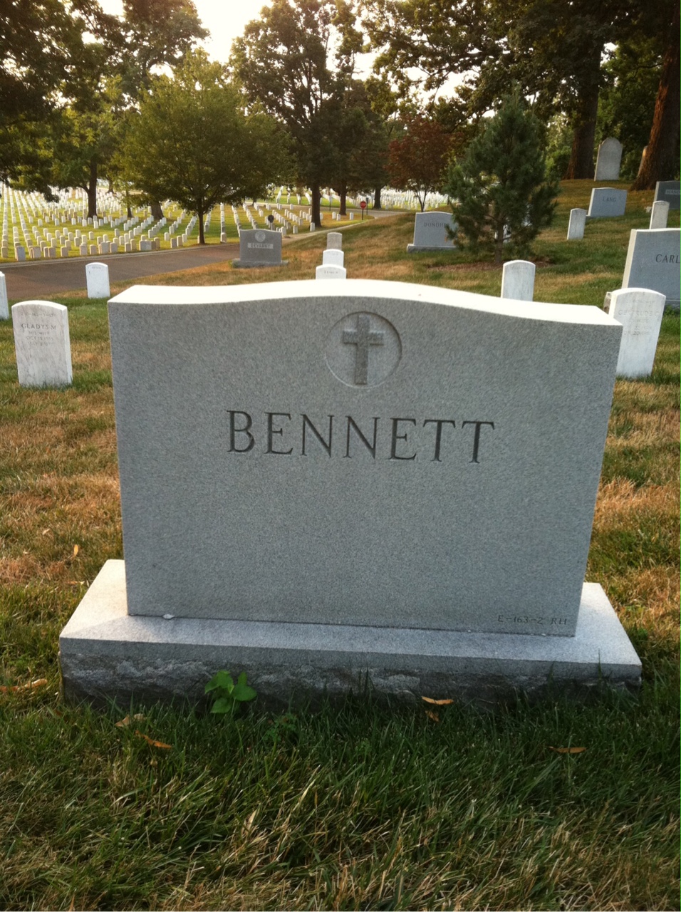 Back of headstone — Ruby Bennett