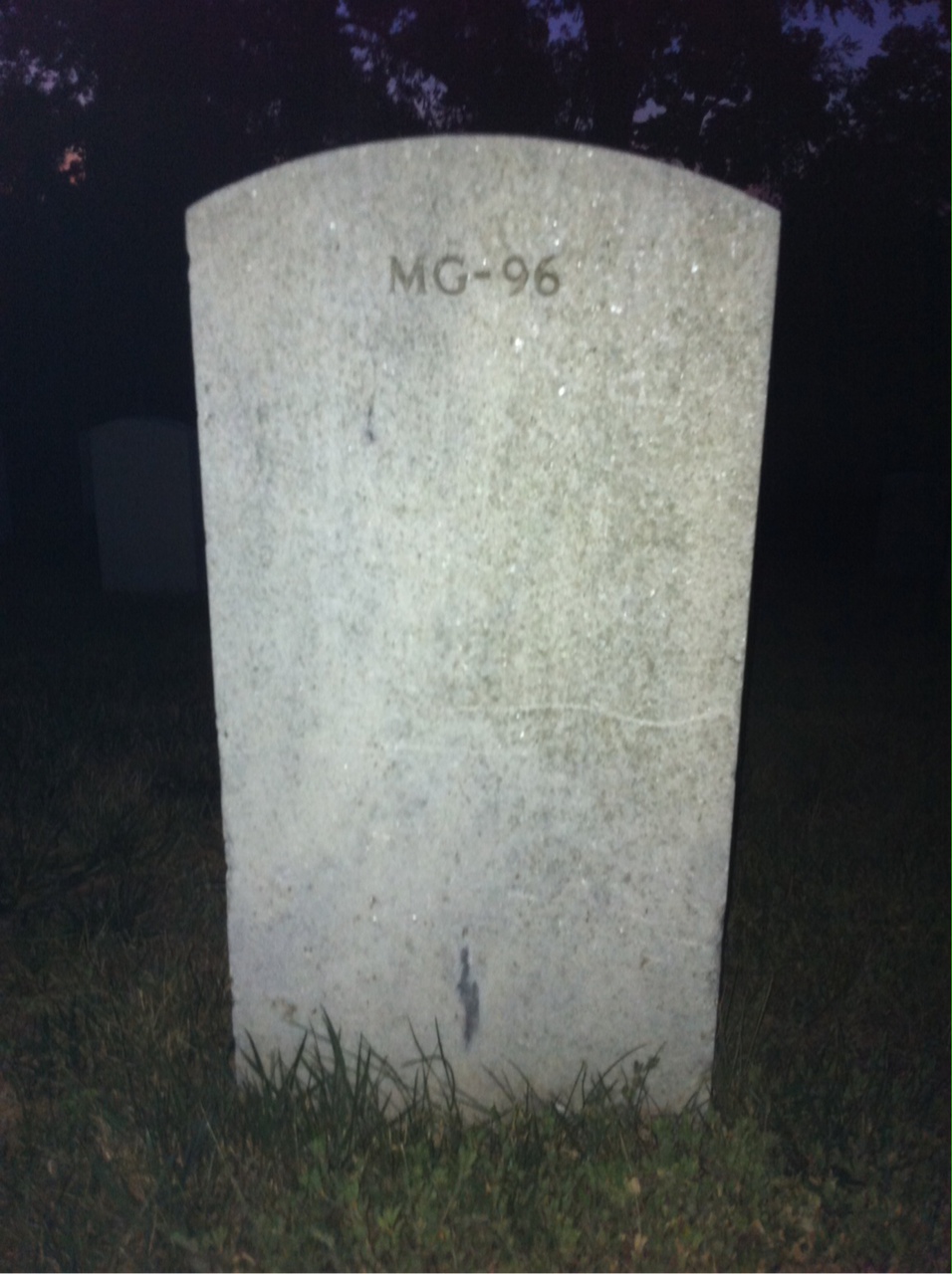 Back of headstone — William R Jones