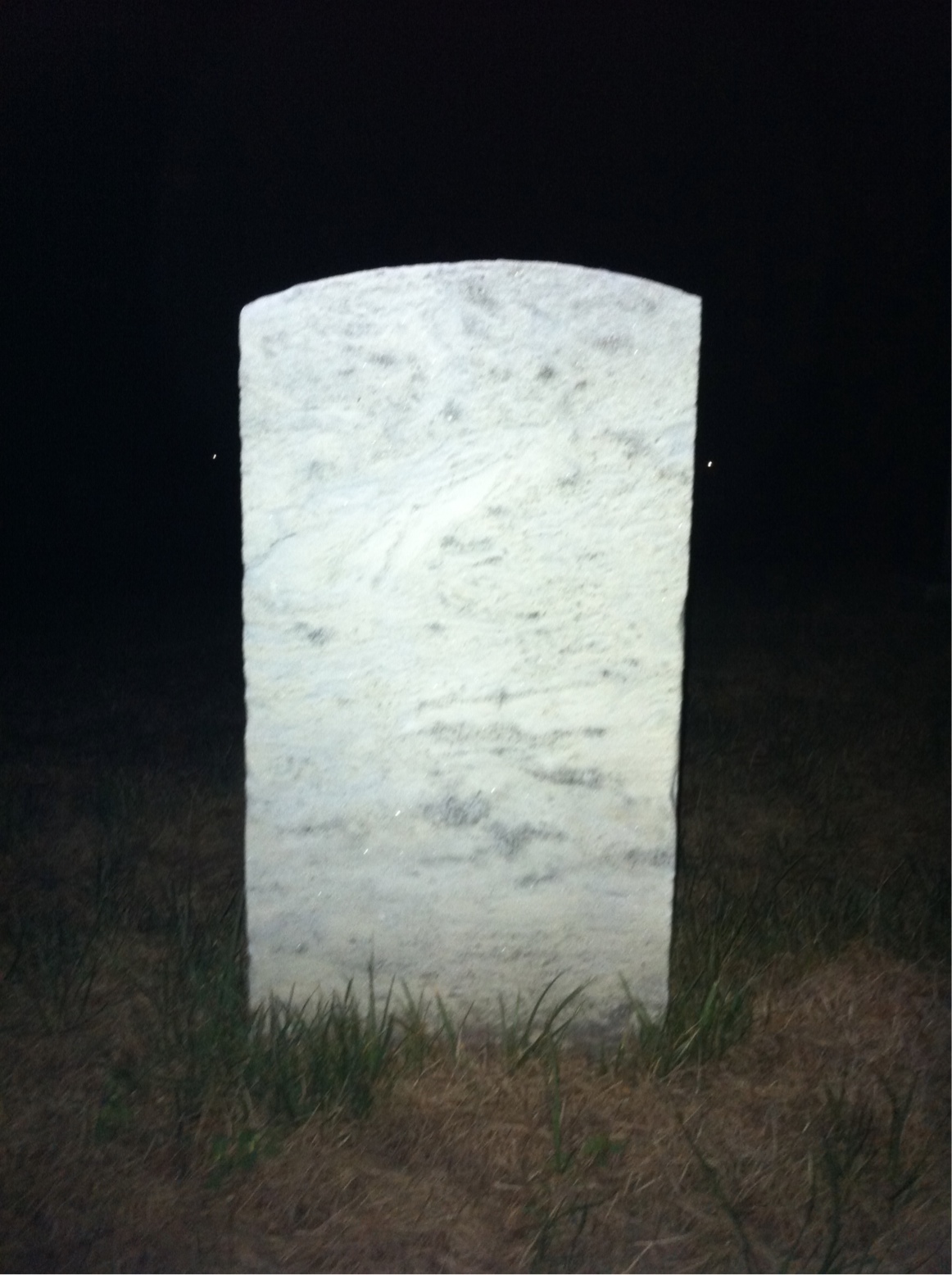 Back of headstone — Thomas Mitchell