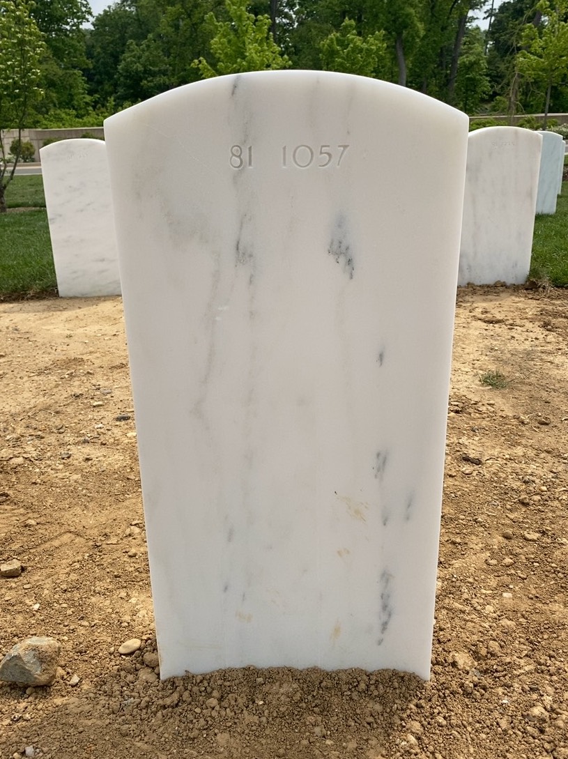 Back of headstone — Clarence Bartley Brannam
