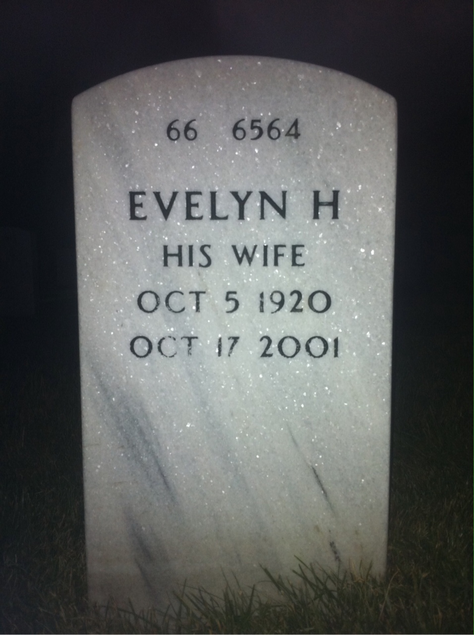 Back of headstone — Whitfield Martin