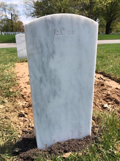 Back of headstone — Spencer Winn Wilkinson