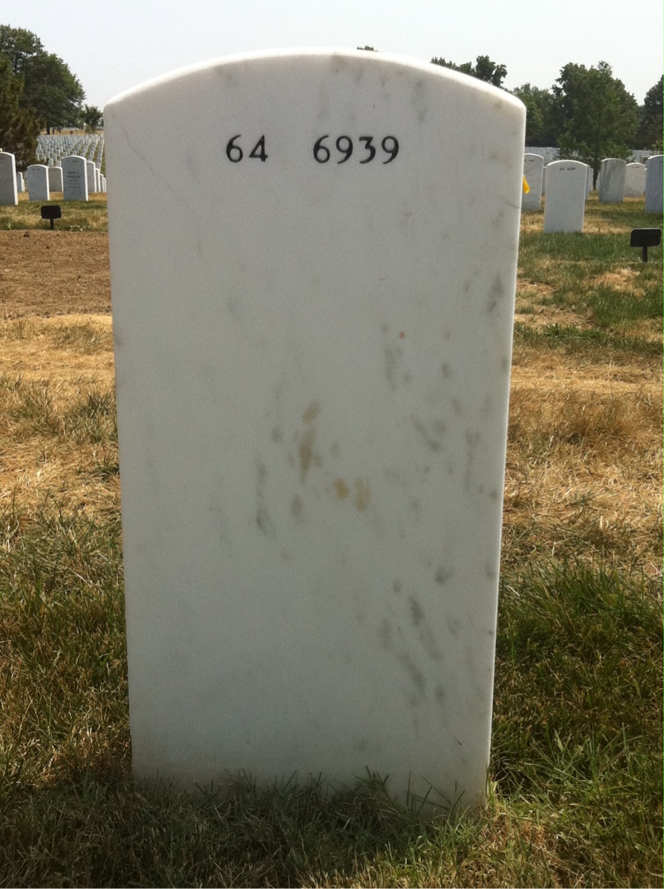 Back of headstone — Richard Harris