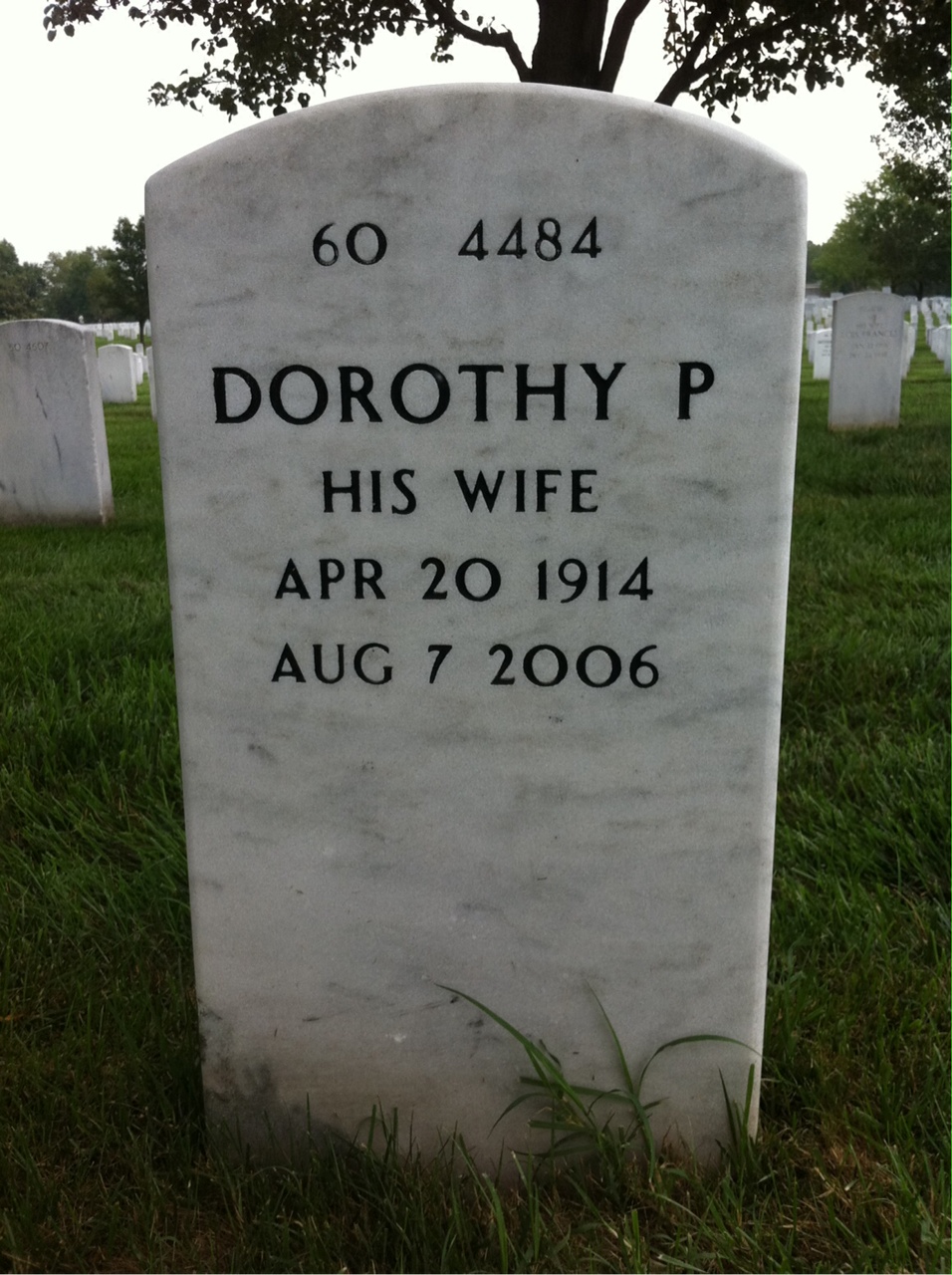 Back of headstone — Raymond Wheeler