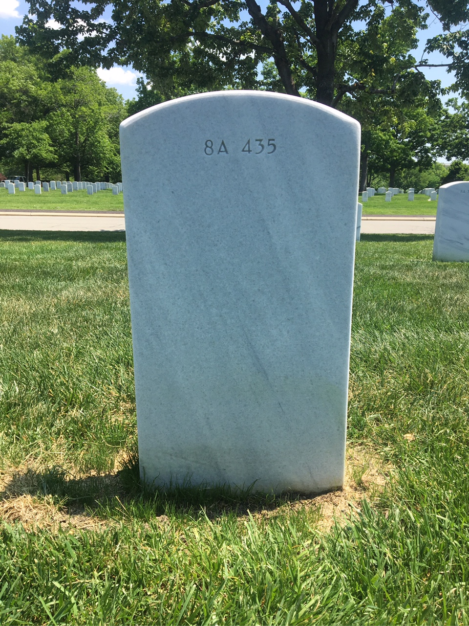 Back of headstone — Howard Mills
