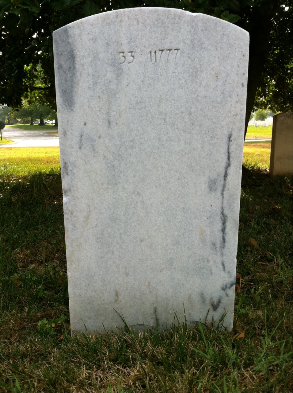 Back of headstone — Agnes Hooks