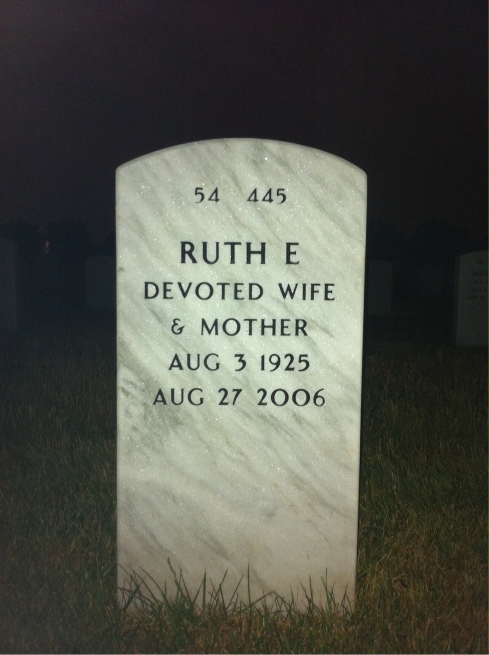 Back of headstone — James Lockard