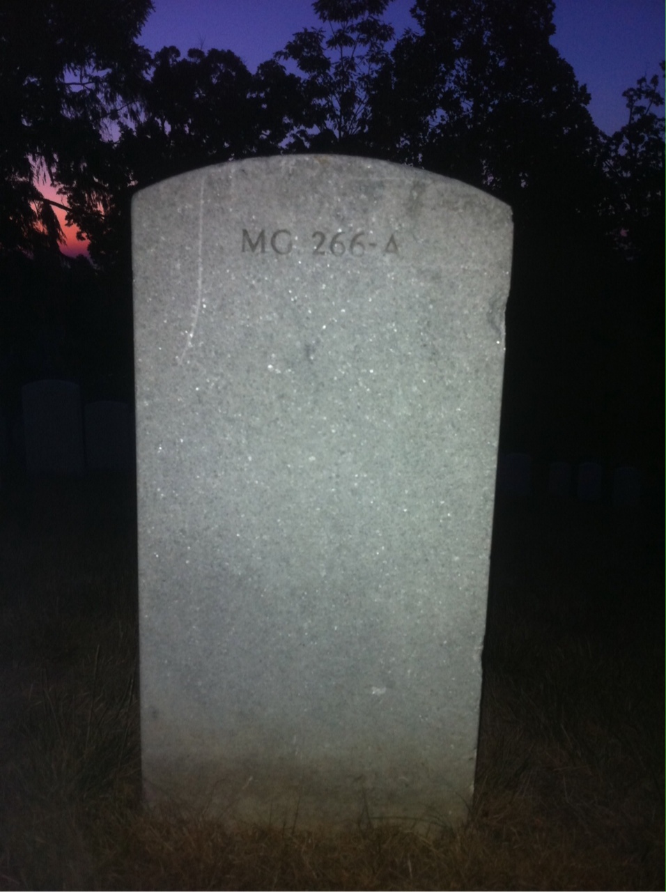 Back of headstone — Norman Anderson