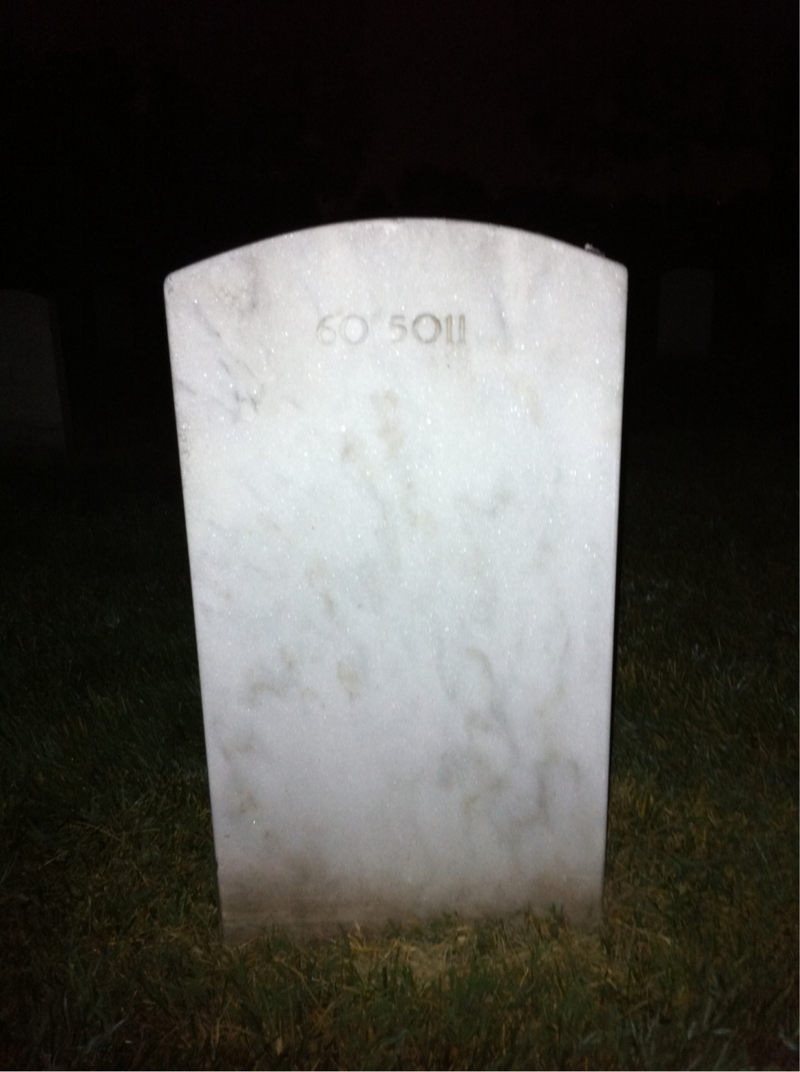Back of headstone — Tavia Mitchell