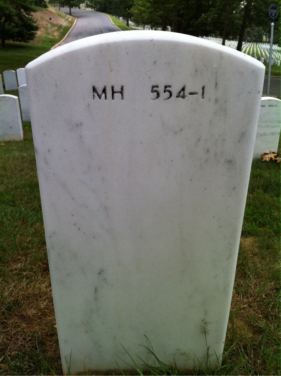 Back of headstone — Leland Agard