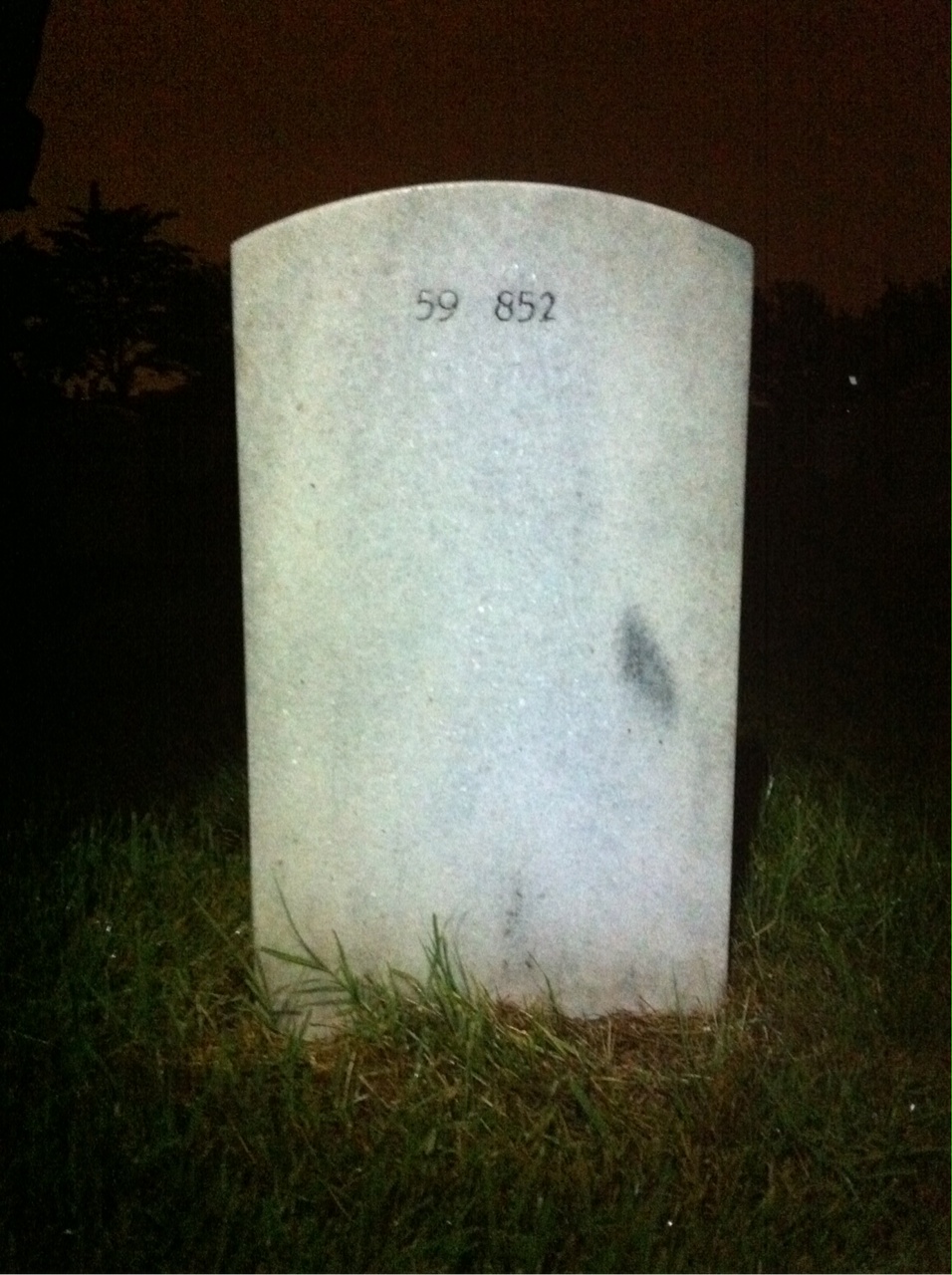 Back of headstone — Joel Magill Krafsig