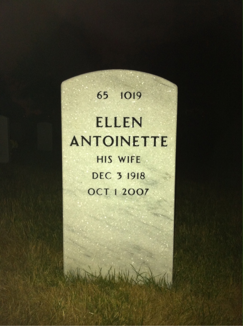 Back of headstone — Thomas Holimon