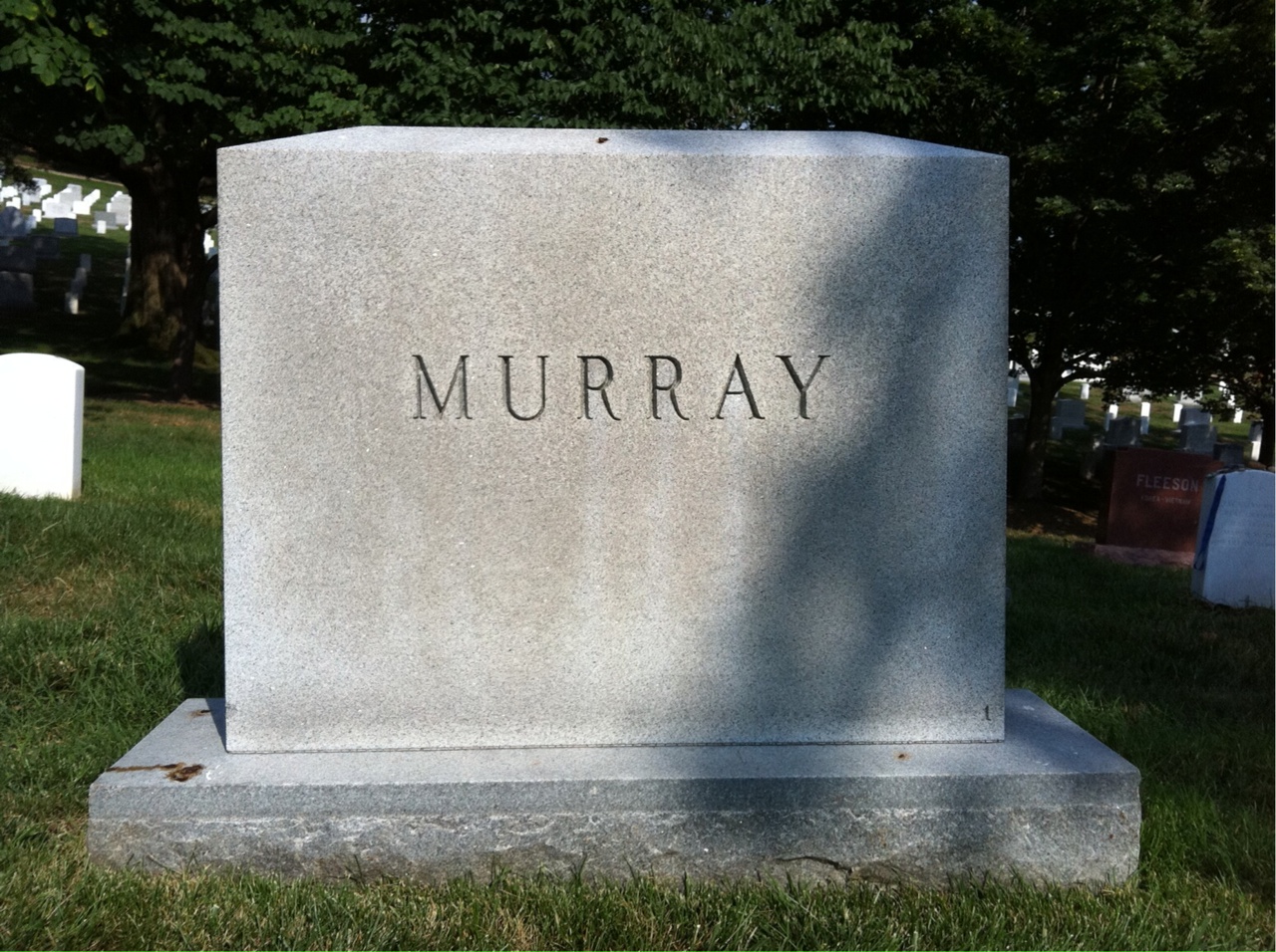 Back of headstone — John Murray