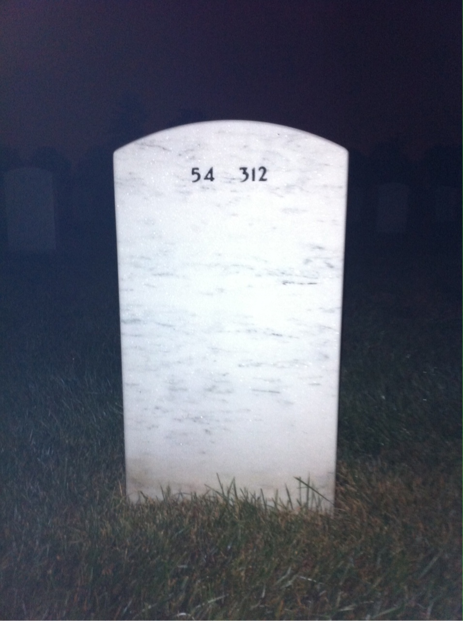 Back of headstone — Lawrence Brech
