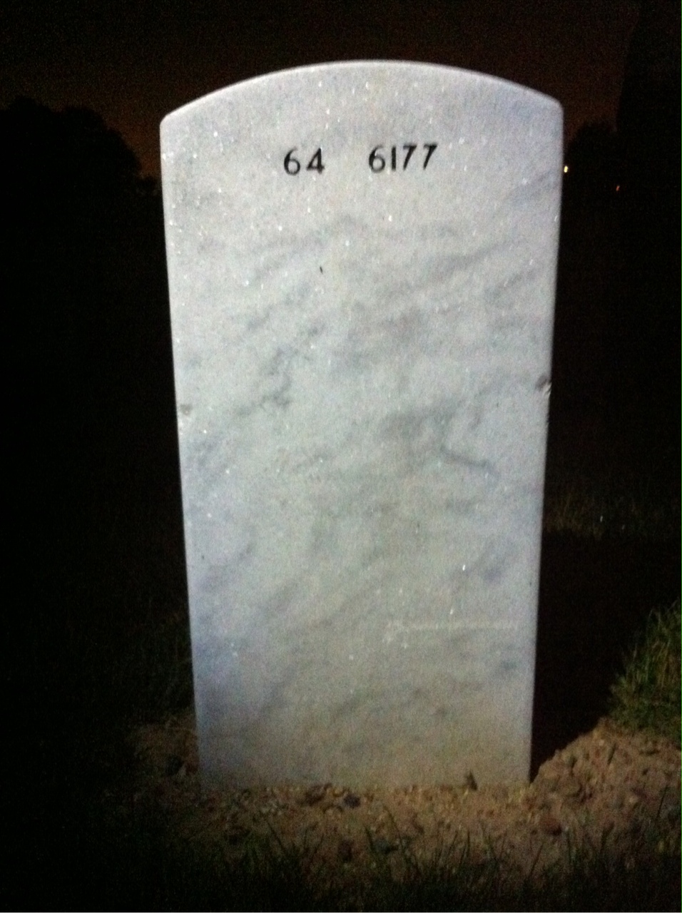 Back of headstone — John Manley