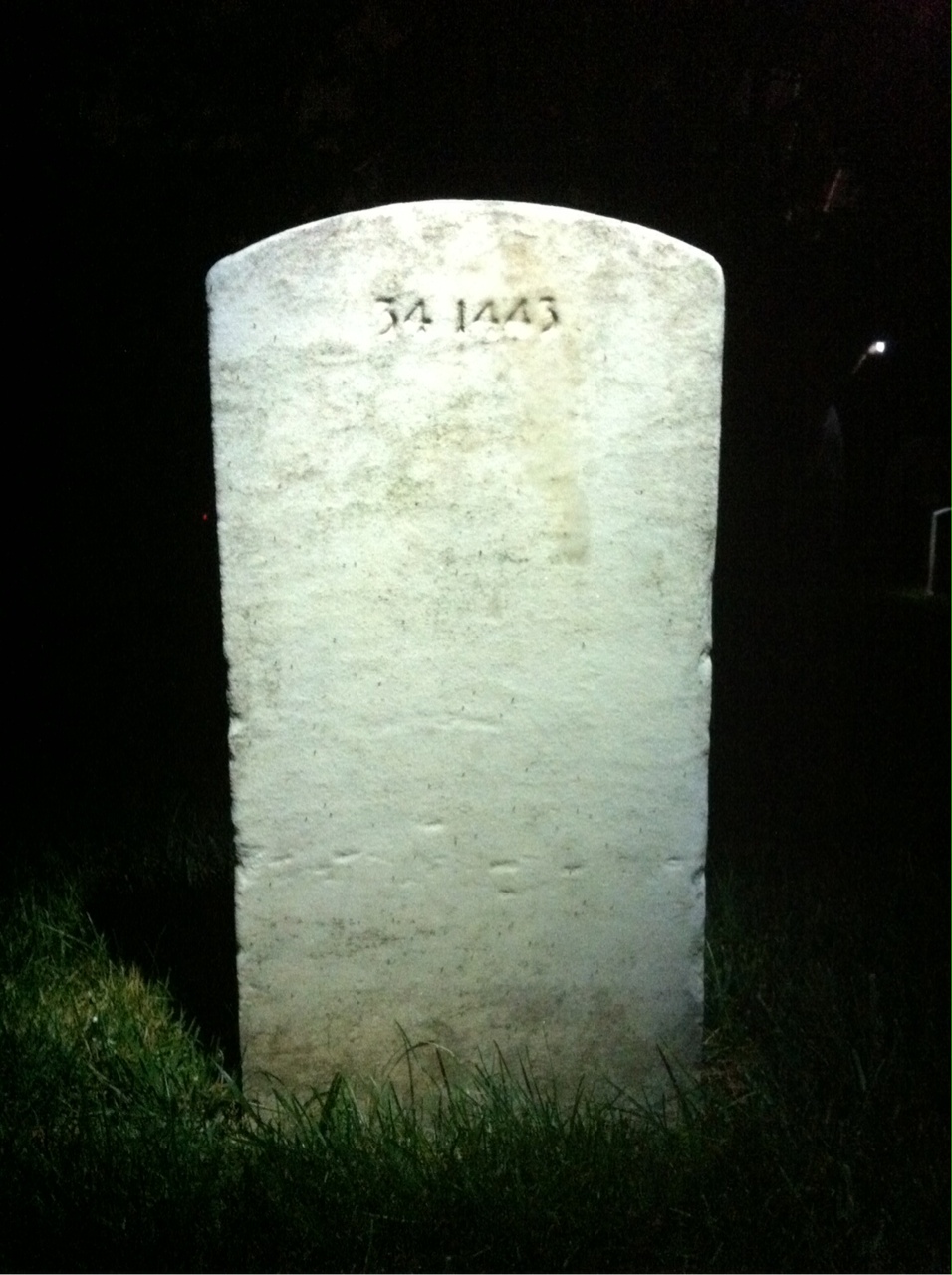 Back of headstone — Arnold Baldwin