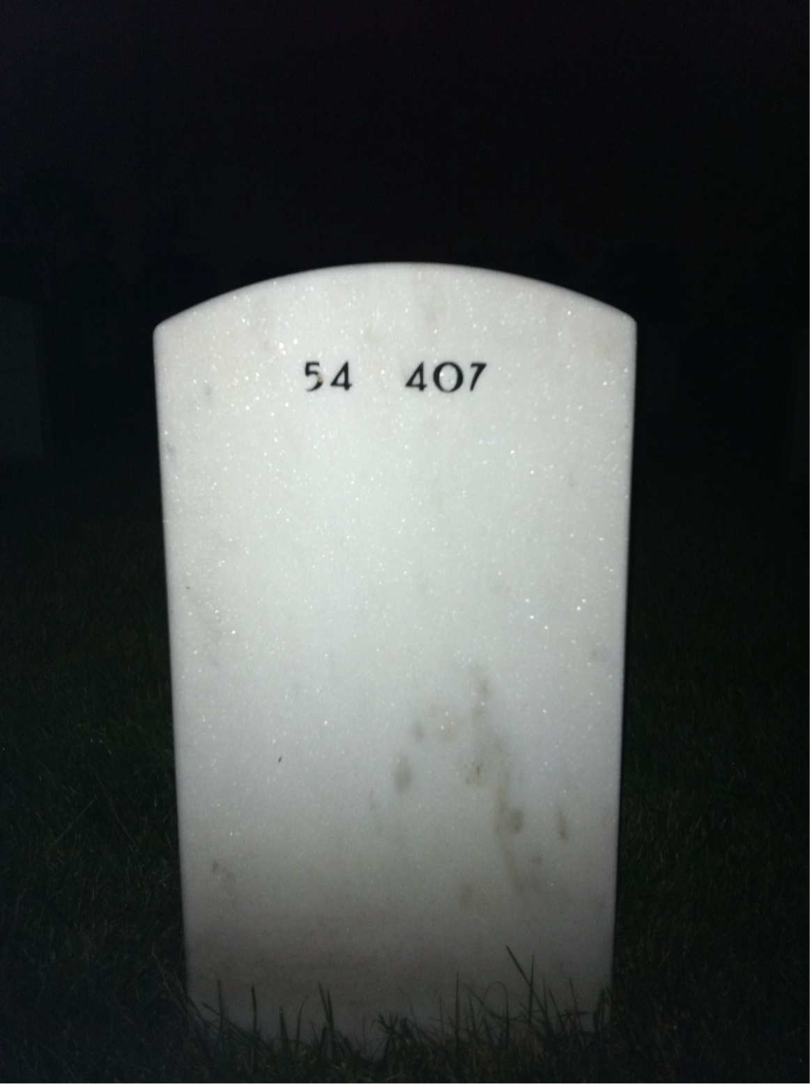 Back of headstone — Richard Hilton
