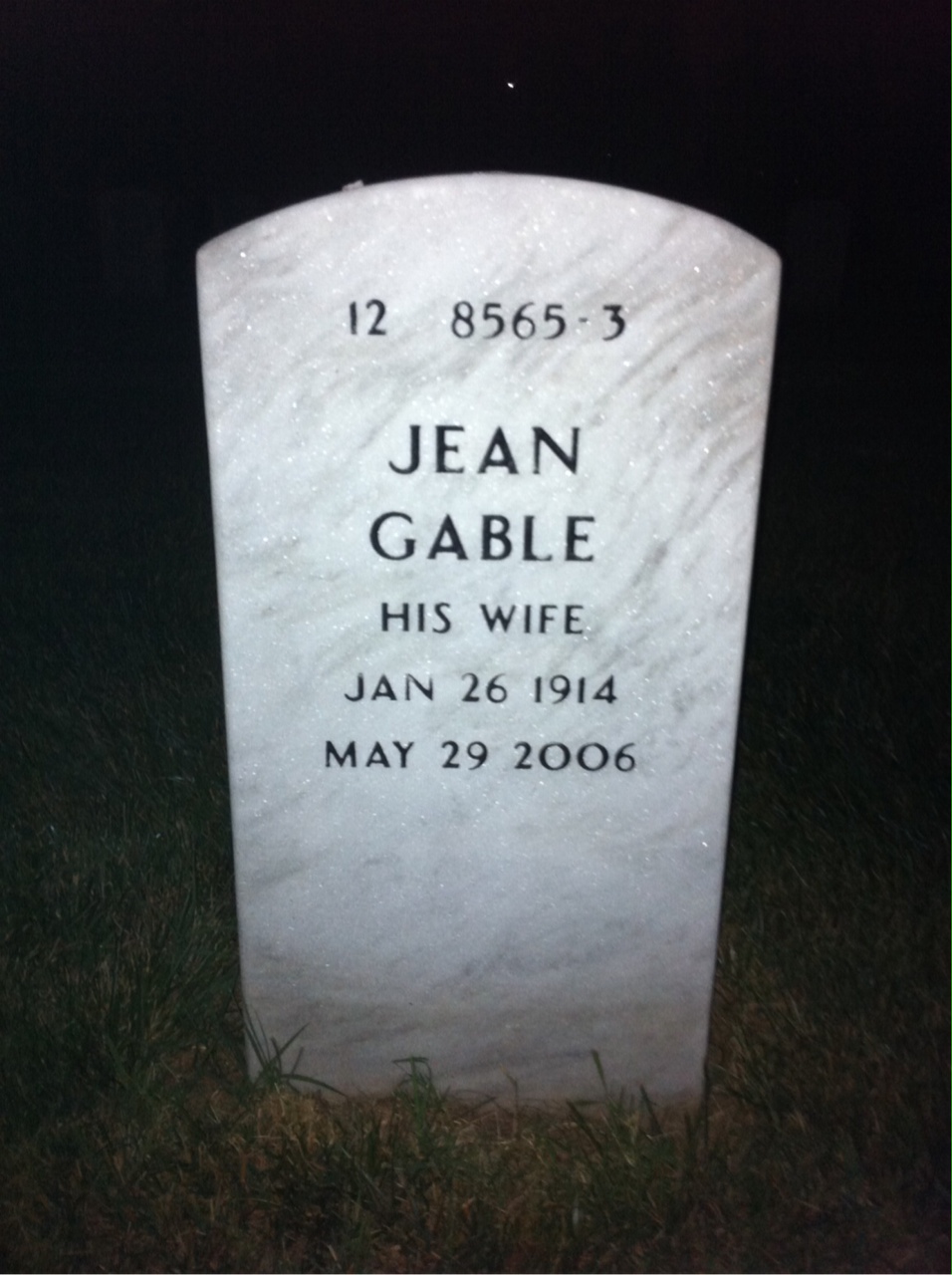 Back of headstone — Norman Odem
