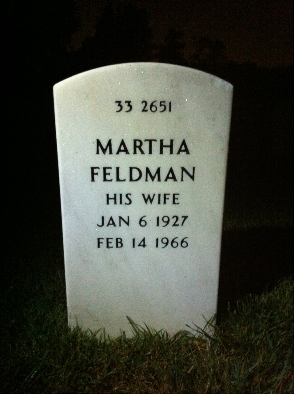 Back of headstone — Francisco Lanza