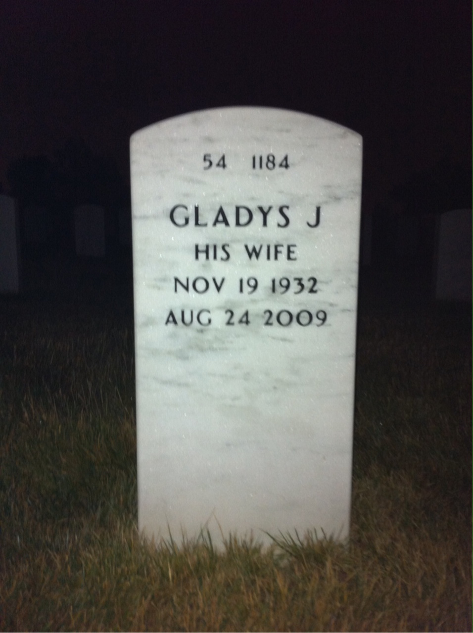 Back of headstone — Charles Lane