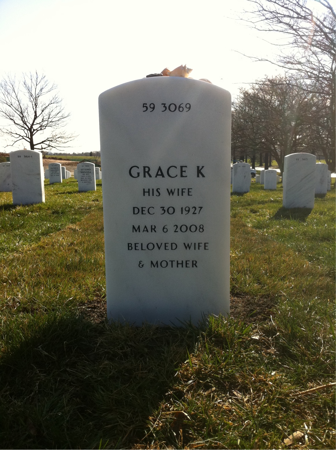 Back of headstone — Joseph Zimmerman
