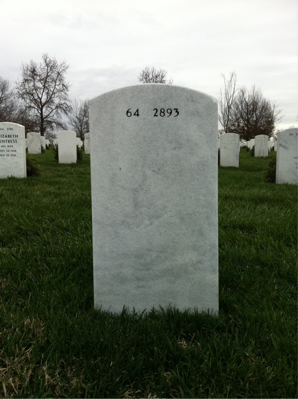 Back of headstone — Michael Tanner