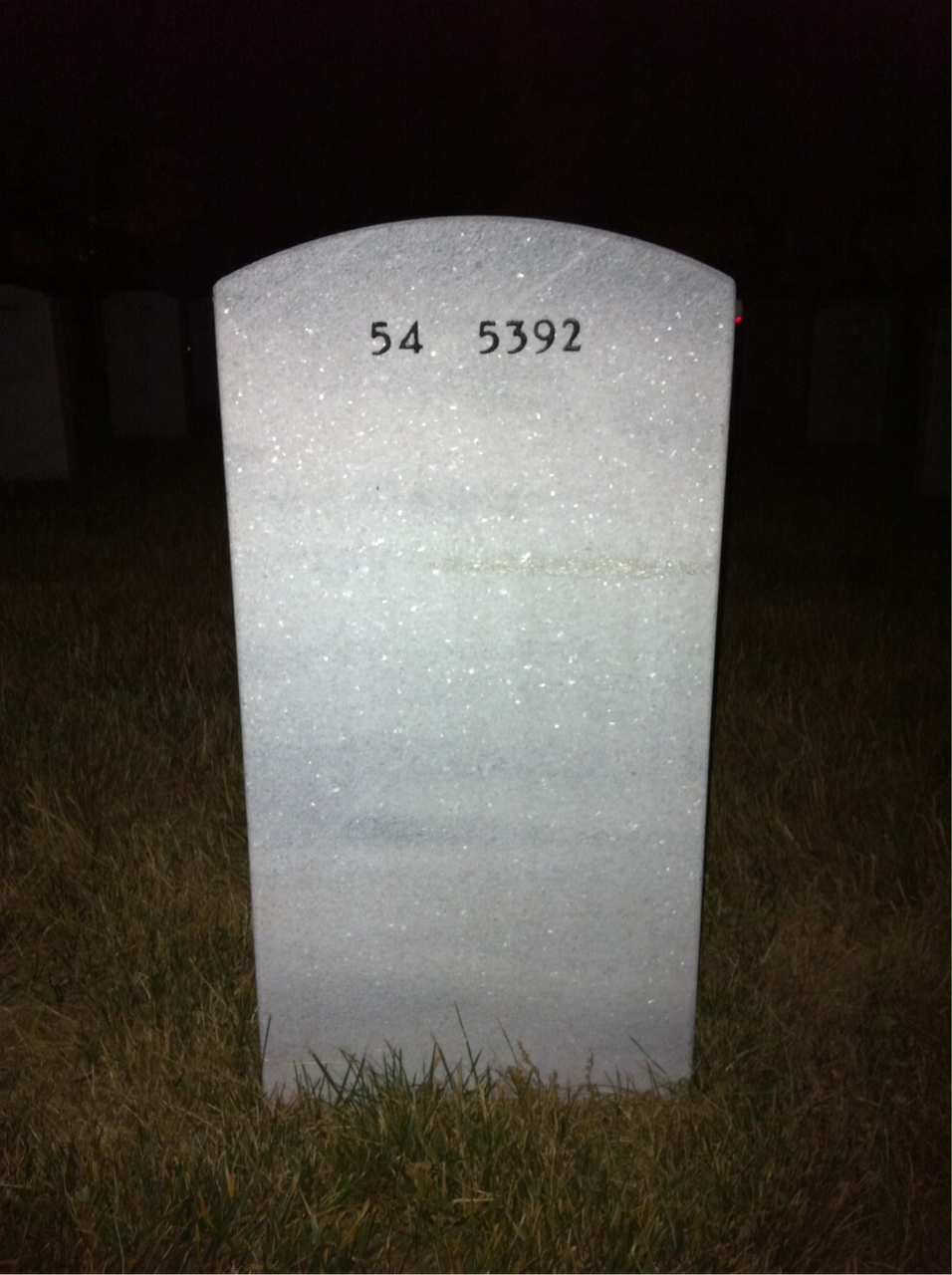 Back of headstone — James Lambert