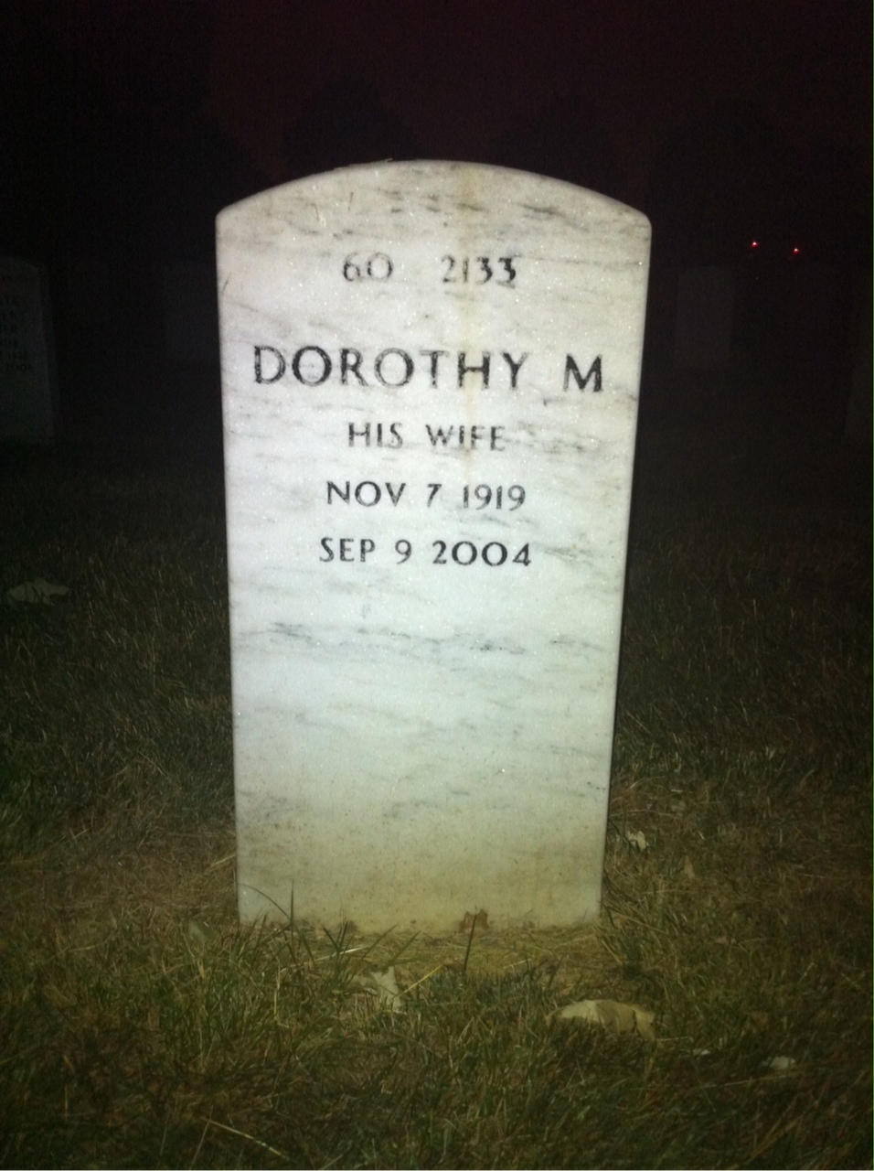 Back of headstone — Warren Thornton