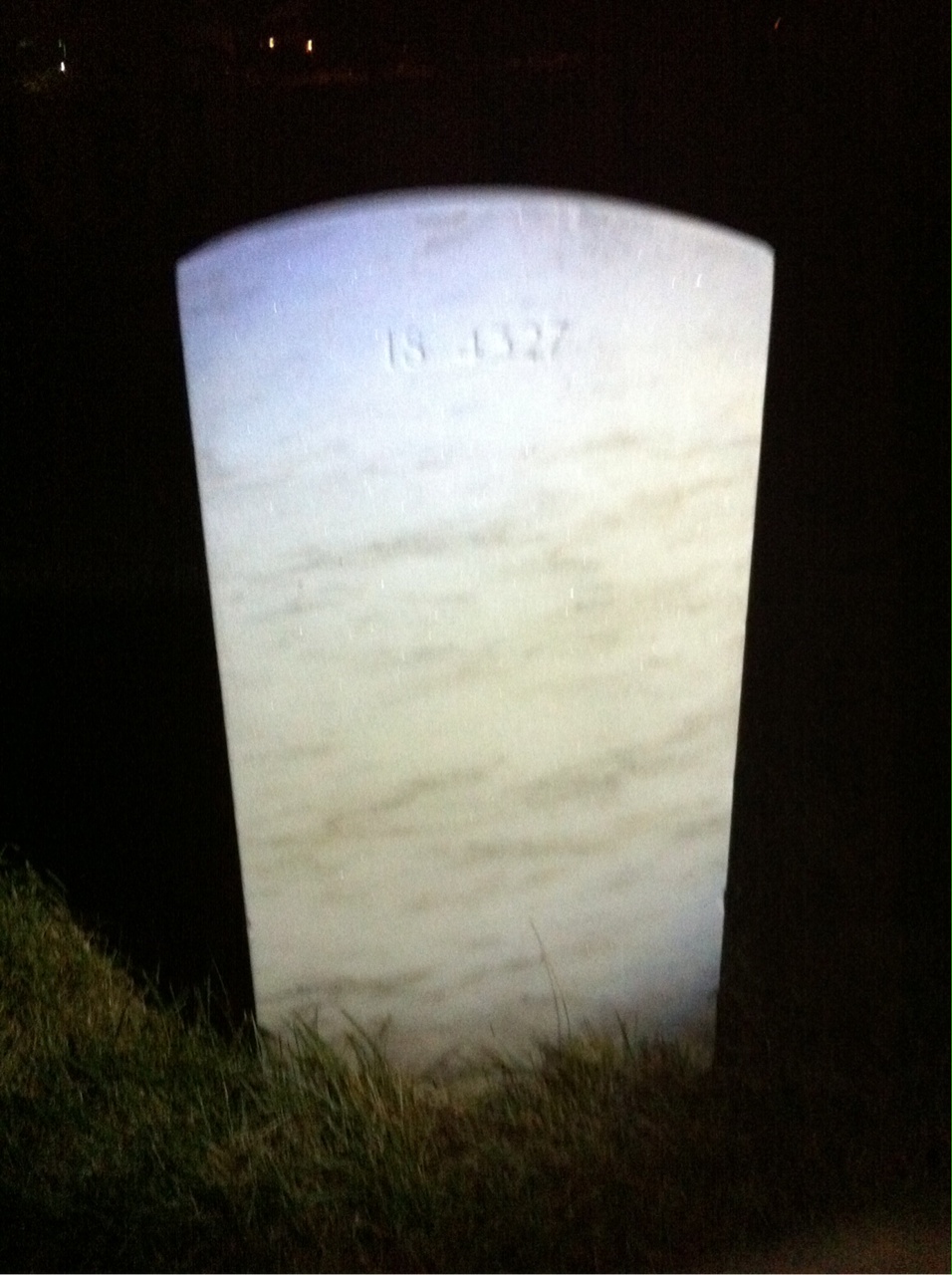 Back of headstone — Clayton Milligan