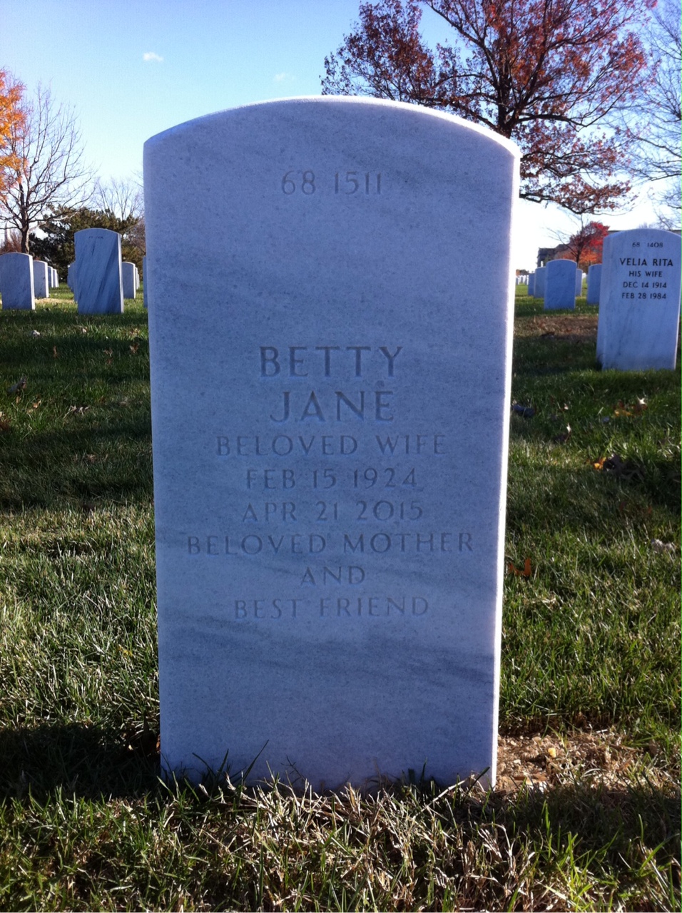 Back of headstone — Jack Allender