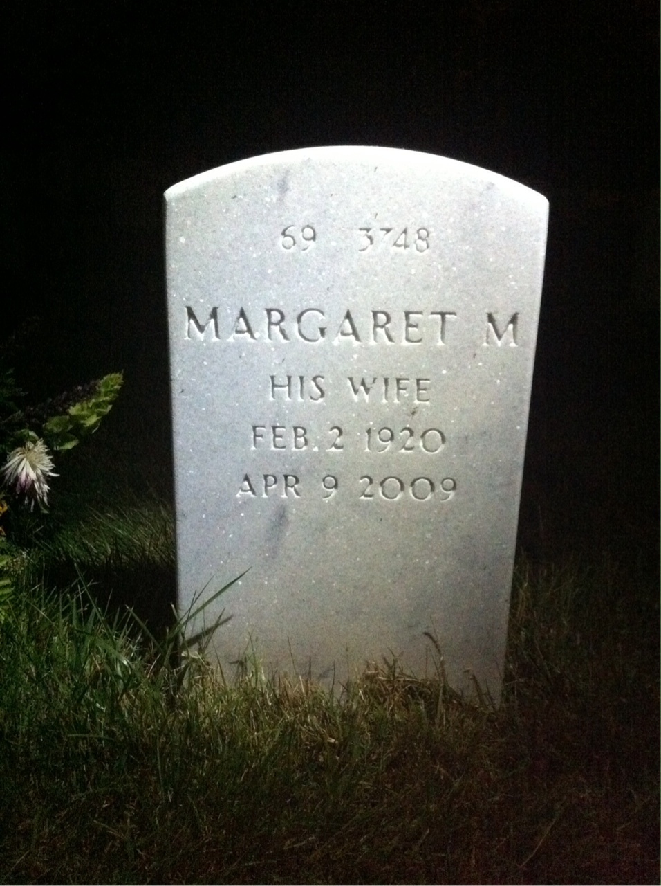 Back of headstone — James Russell