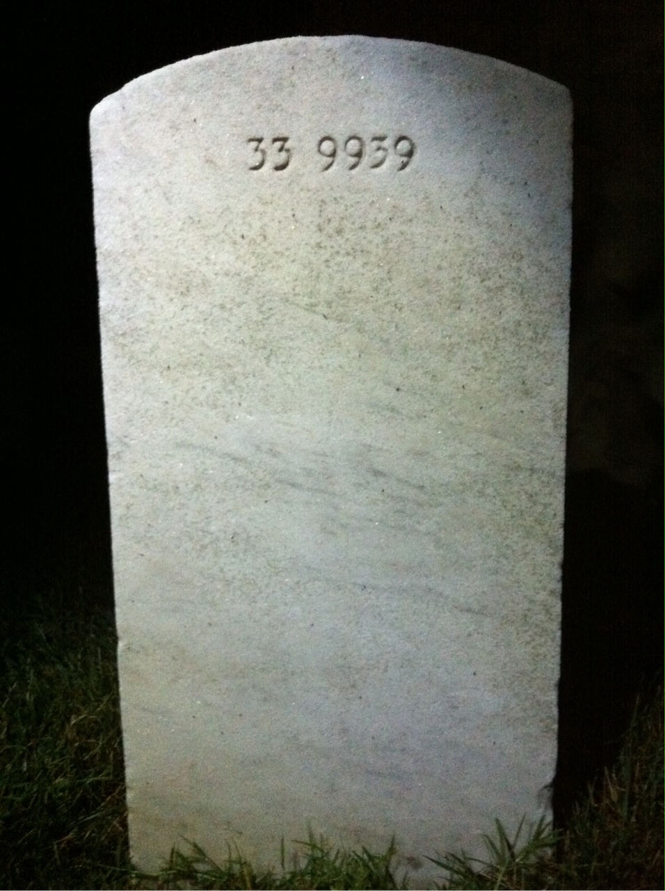 Back of headstone — Maude Mills