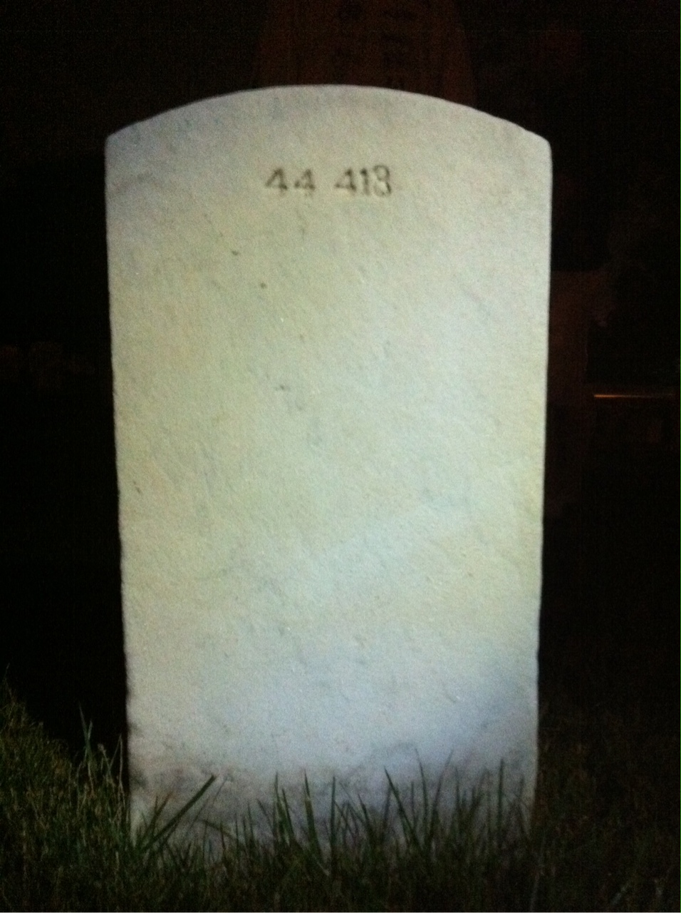 Back of headstone — William Taylor White