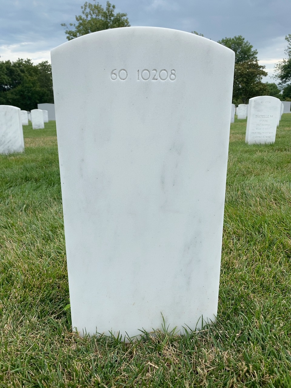 Back of headstone — Joshua Morberg