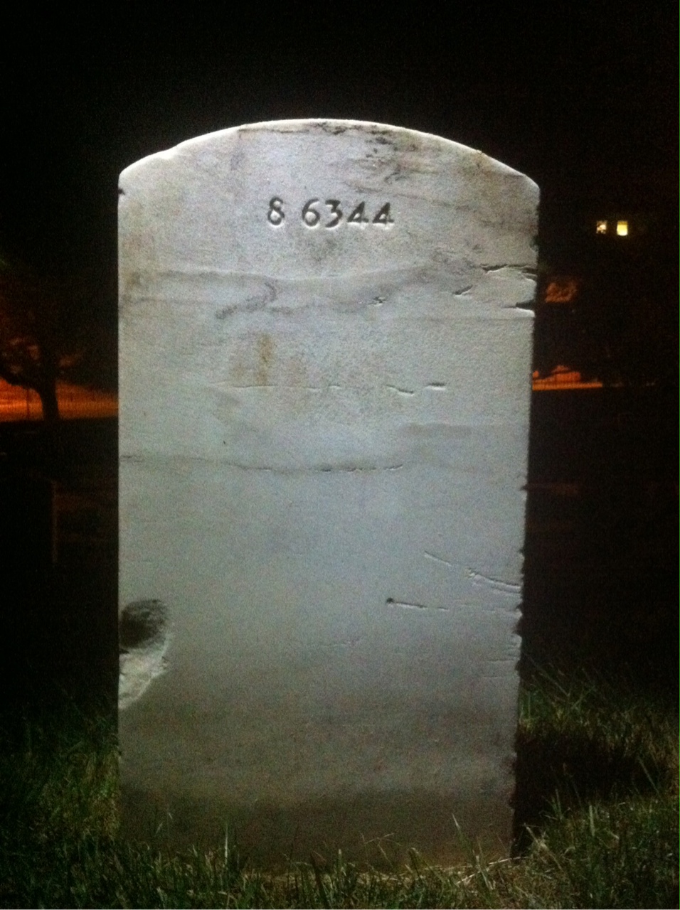 Back of headstone — John Moore