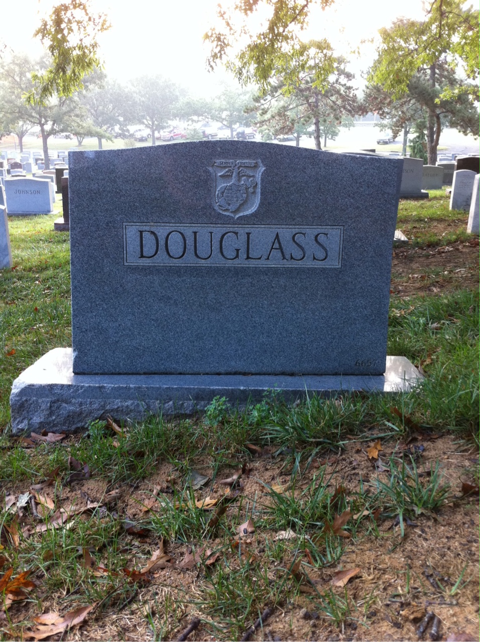 Back of headstone — Wilford Douglass