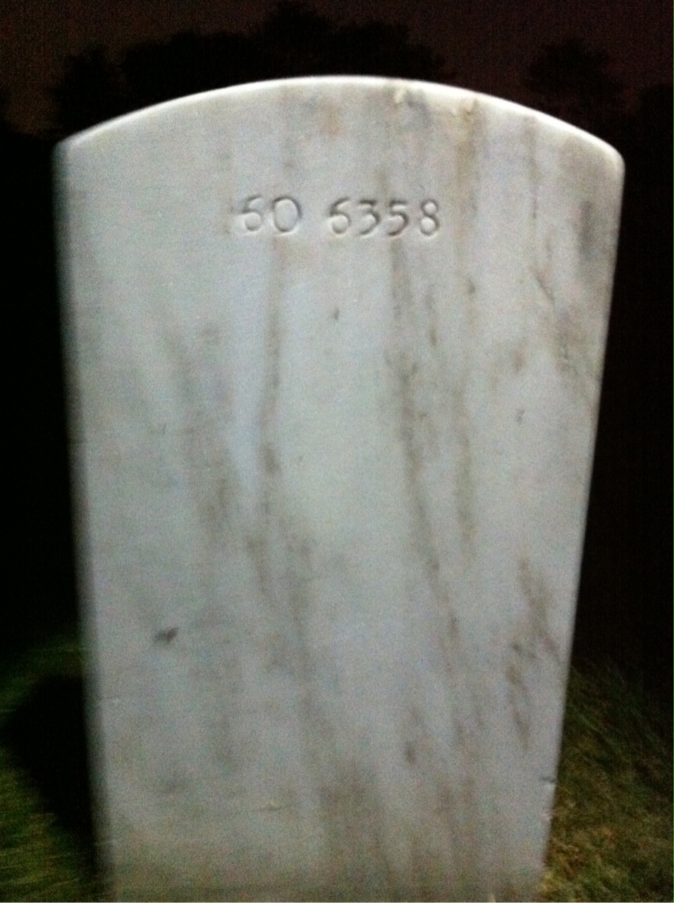 Back of headstone — Robert Allen