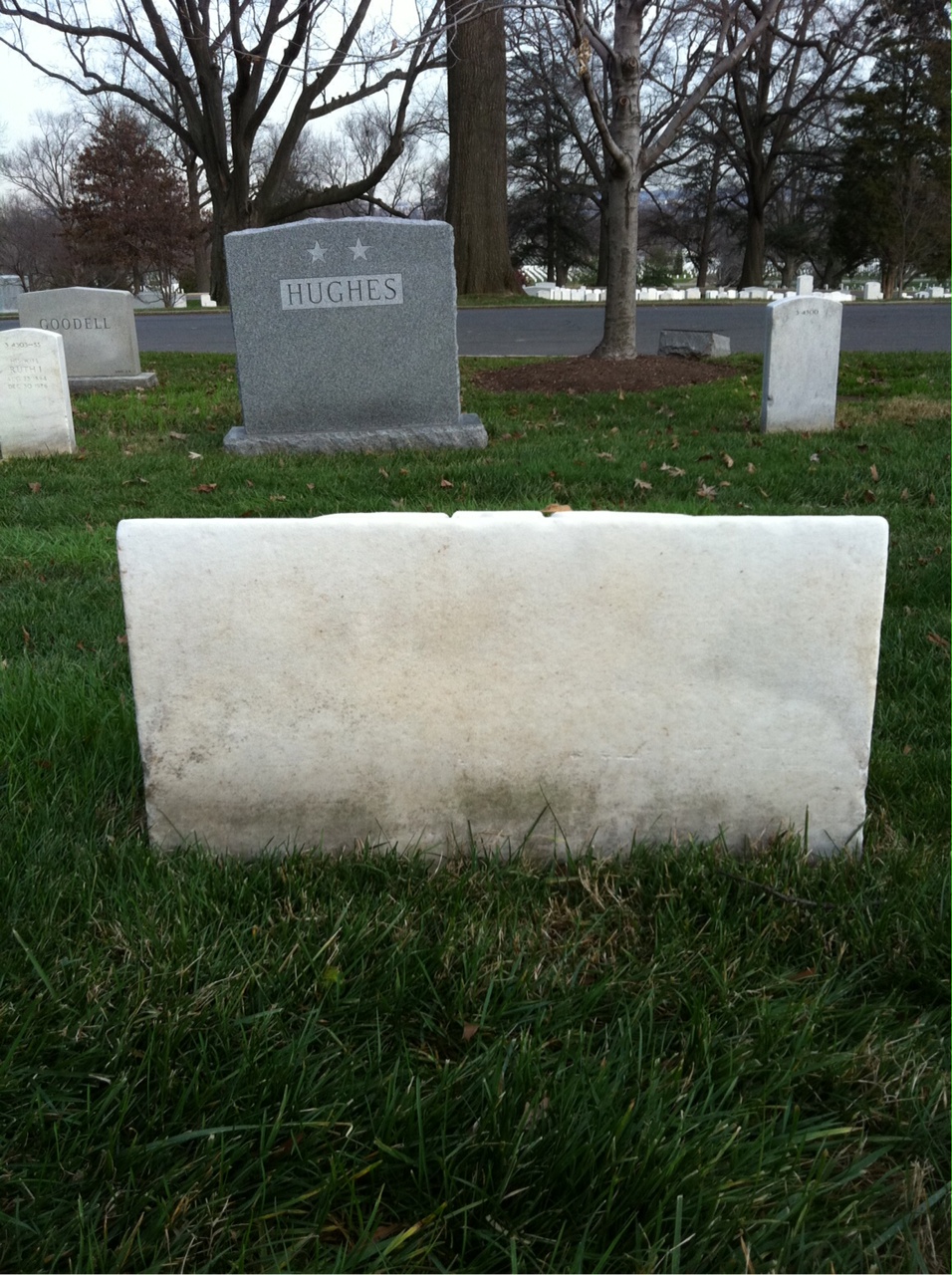 Back of headstone — Stanley Ames